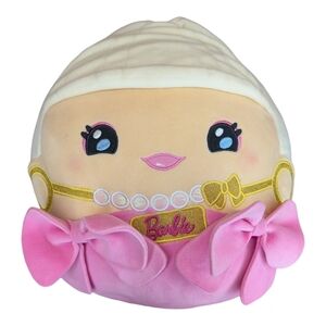 Barbie Cutopia Plush Pillow Doll Pink Bow 10" Mattel Soft Cushion Toy